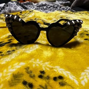 Studded heart sunglasses